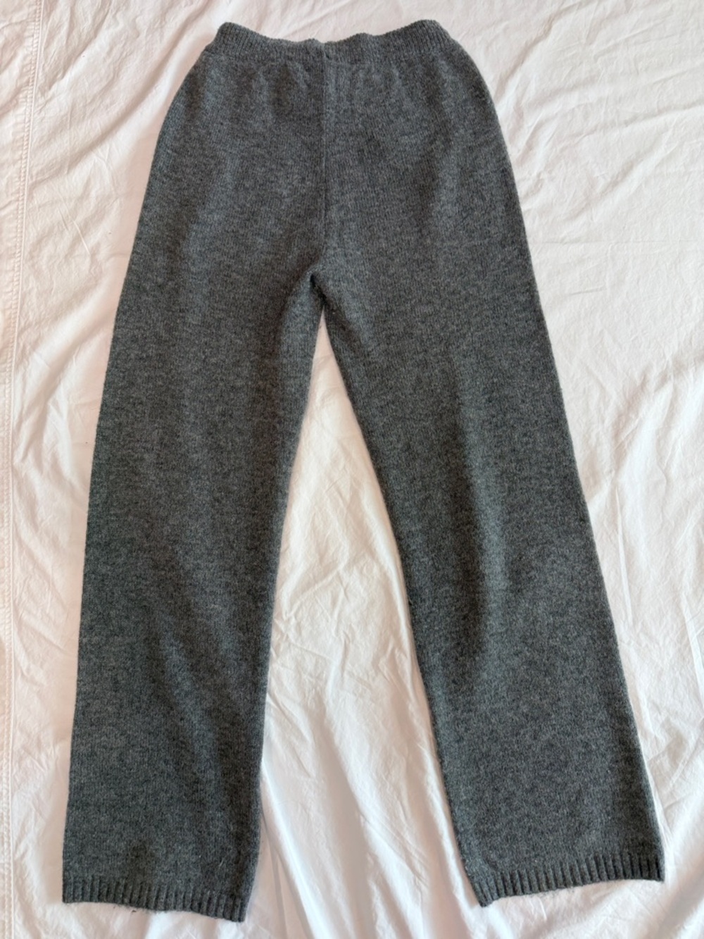 Alo Yoga Wool Cashmere Knit Lounge Pants XS Gray Soft Cozy Luxury - Picture 6 of 6
